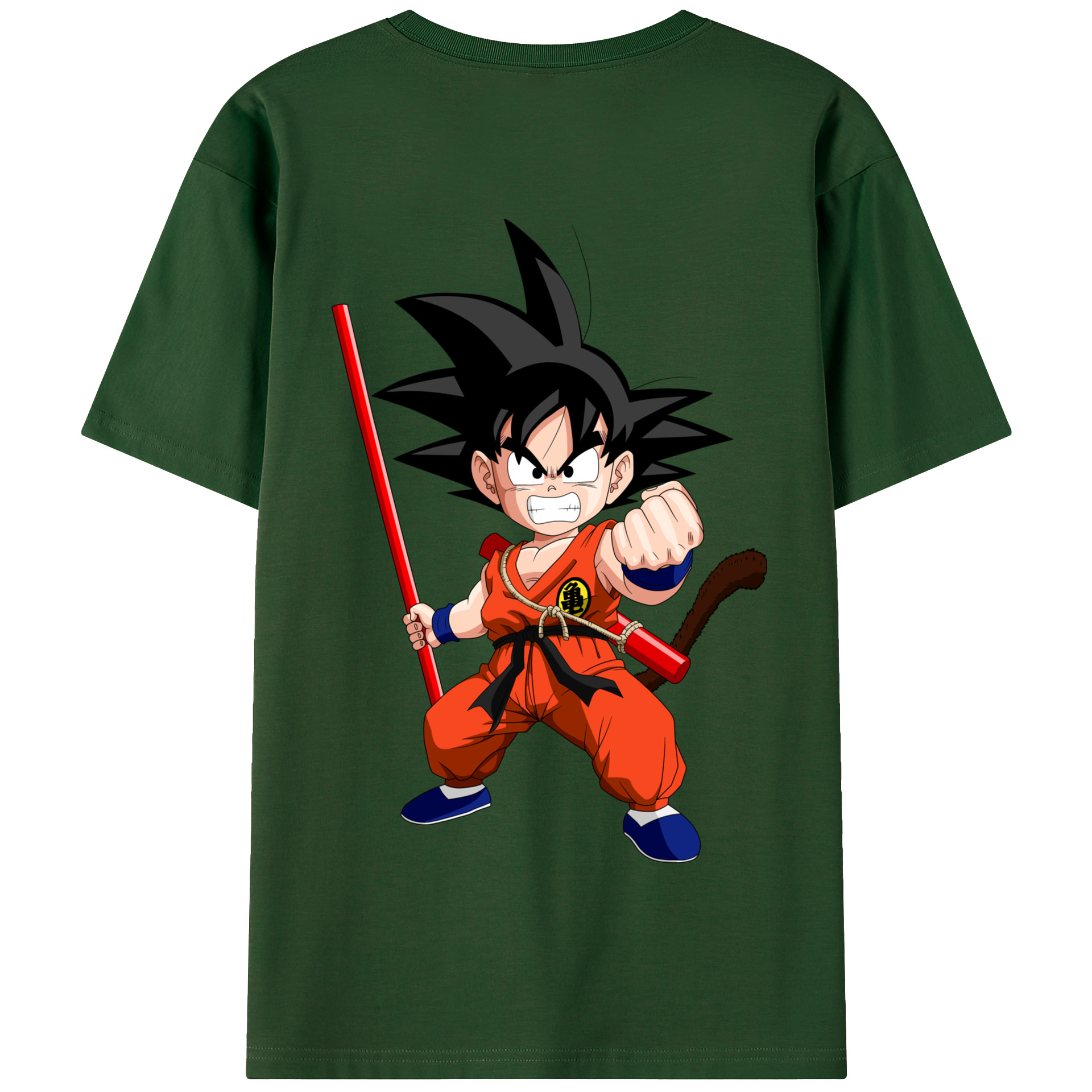 （画像用） ドラゴンボール 孫悟空（そん ごくう）Son Goku カカロット DRAGON BALL Kakarotto 綿100％半袖Tシャツ（背面プリント）